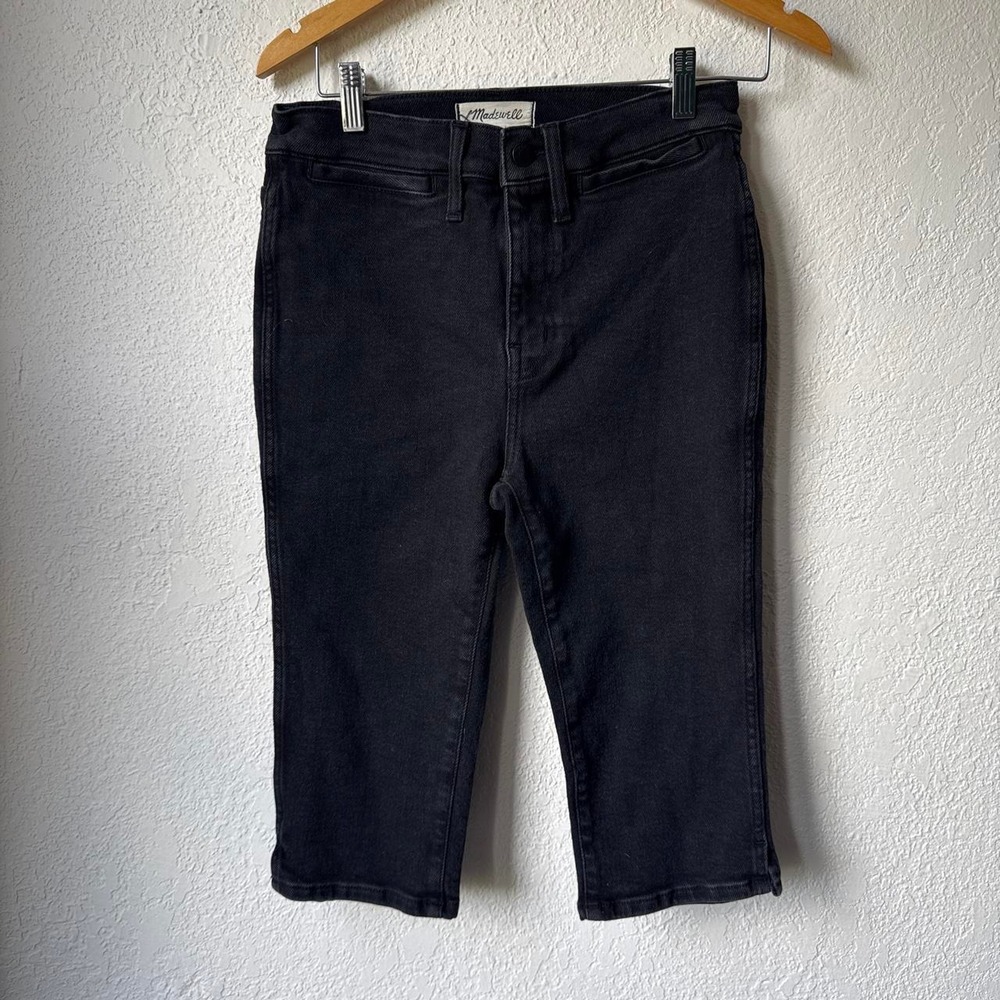 Madewell Womens Black Denim Relaxed Fit Capri Jeans Size 27